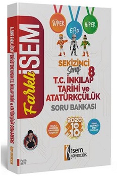 2020 Farklı İsem LGS 8. Sınıf T.C. İnkılap Tarihi ve Atatürkçülük Soru Bankası