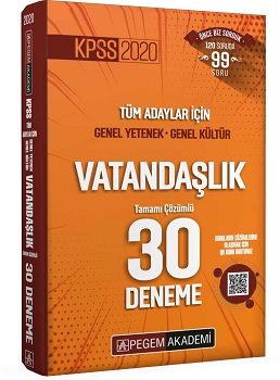 2020 KPSS Genel Yetenek - Genel Kültür Vatandaşlık 30 Deneme