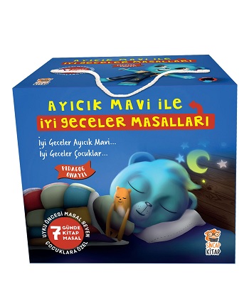 Ayıcık Mavi ile İyi Geceler Masalları Seti (7 Kitap Takım)