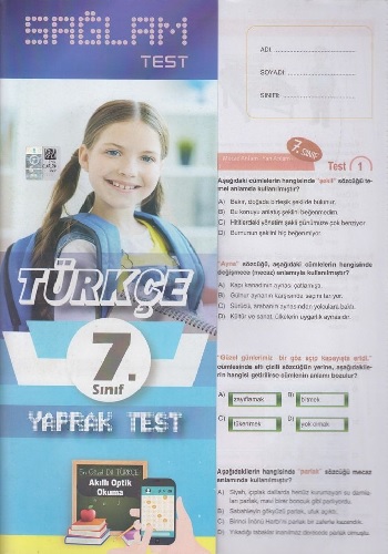 Molekül Yayınları 7. Sınıf Türkçe Sağlam Yaprak Test