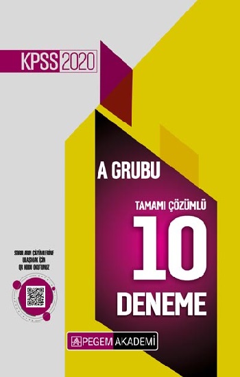 Pegem Yayıncılık 2020 KPSS A Grubu Tamamı Çözümlü 10 Deneme