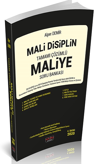 Mali Disiplin Tamamı Çözümlü Maliye Soru Bankası Savaş Yayınları 2020