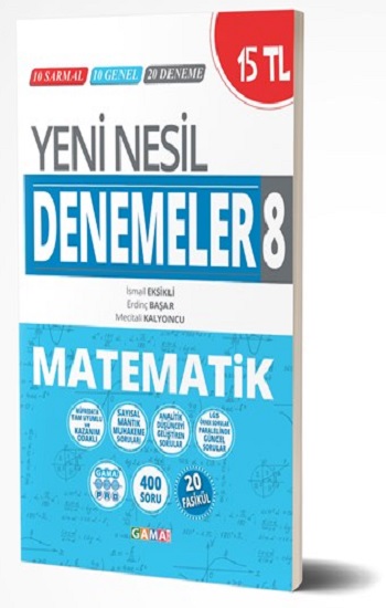 Gama Yayınları Yeni Nesil Denemeler Matematik 8