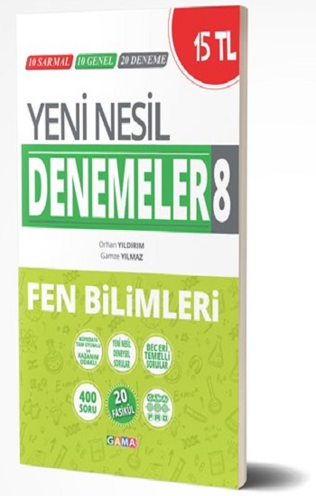 Gama Yayınları Yeni Nesil Denemeler Fen Bilimleri 8