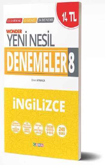 Gama Yayınları Yeni Nesil Denemeler İngilizce 8