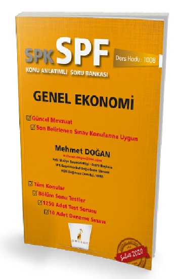 Pelikan SPK - SPF Genel Ekonomi Konu Anlatımlı Soru Bankası 1008