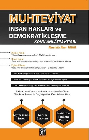 Muhteviyat İnsan Hakları ve Demokratikleşme Konu Anlatım Kitabı