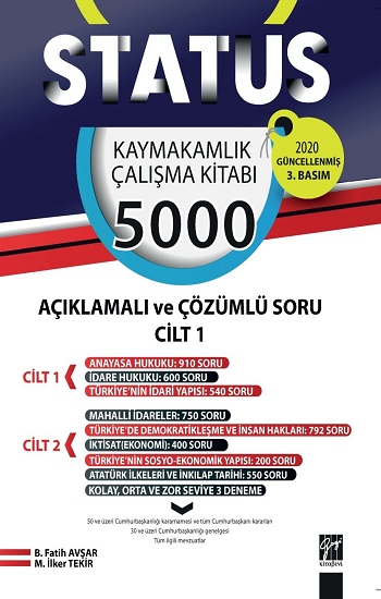 Status Kaymakamlık Çalışma Kitabı - 5000 Açıklamalı Çözümlü Soru (2 Cilt Takım)