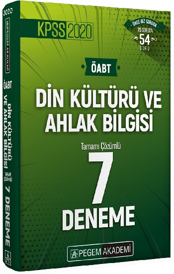 2020 KPSS ÖABT Din Kültürü ve Ahlak Bilgisi Tamamı Çözümlü 7 Deneme