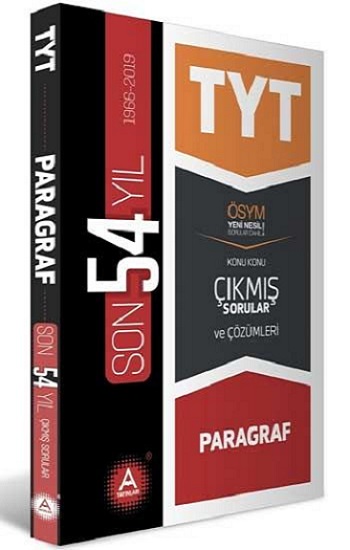 A Yayınları TYT Paragraf Son 54 Yıl Konu Konu Çıkmış Sorular