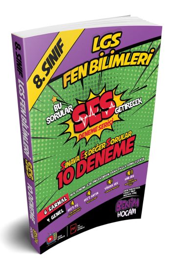 LGS 8. Sınıf SES Serisi Fen Bilimleri 10 Fasikül Deneme Benim Hocam Yayınları