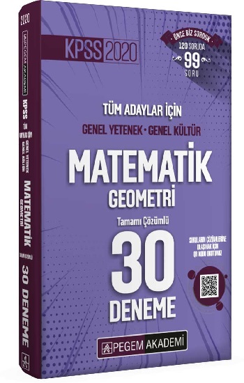 2020 Kpss Genel Yetenek - Genel Kültür Matematik - Geometri 30 Deneme