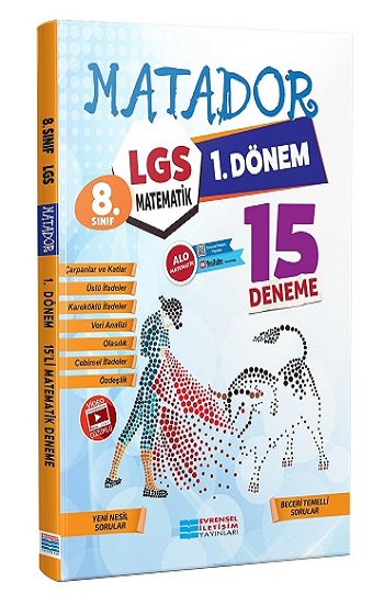 Evrensel İletişim Yayınları LGS 1.Dönem Matematik 15’li Deneme Video Çözümlü