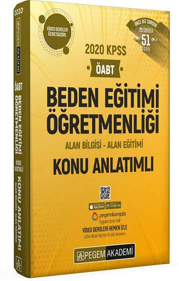 Pegem Akademi 2020 ÖABT Beden Eğitimi Öğretmenliği Konu Anlatımlı