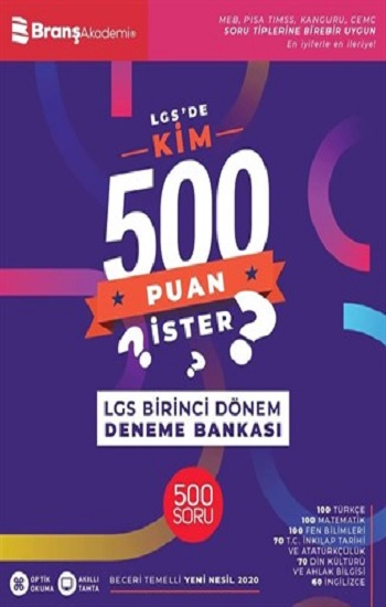 Branş Akademi LGS'de Kim 500 Puan İster Deneme Bankası İlk Dönem