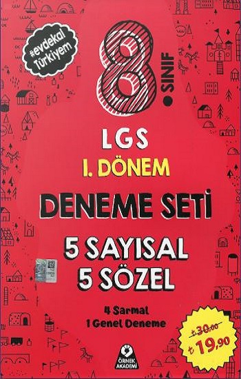 8. Sınıf LGS 1. Dönem 5 Sayısal 5 Sözel Deneme Seti 2020