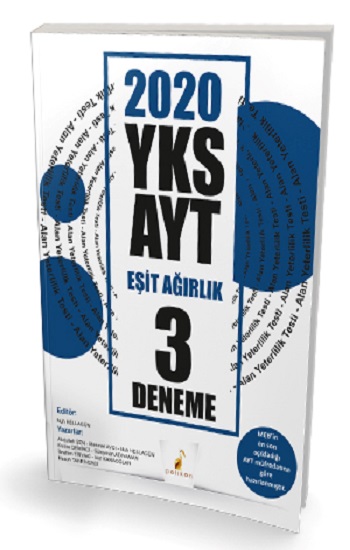 Pelikan 2020 YKS AYT Eşit Ağırlık 3 Deneme Sınavı