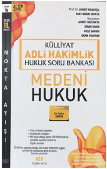 Savaş Yayınları KÜLLİYAT Medeni Hukuk Soru Bankası Adli Hakimlik