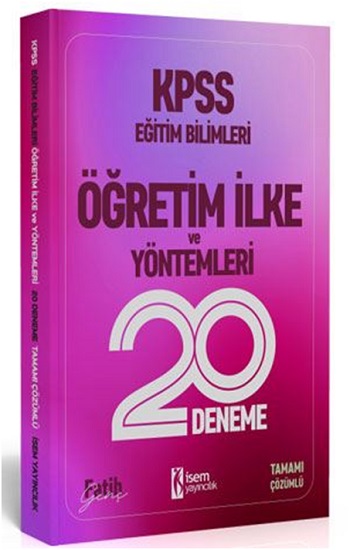 İsem Yayıncılık 2020 KPSS Eğitim Bilimleri Öğretim İlke ve Yöntemleri 20 Deneme