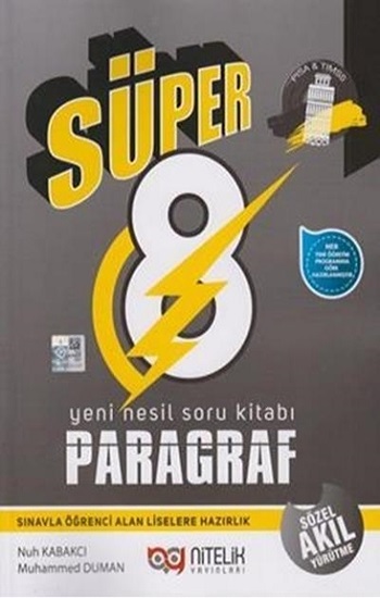 Süper 8. Sınıf Yeni Nesil Paragraf Soru Kitabı