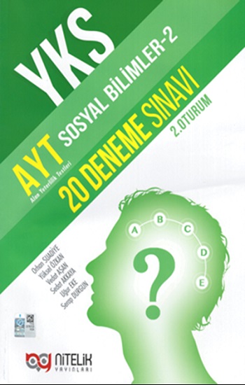 Nitelik Yayınları YKS AYT Sosyal Bilimler-2 20 Deneme Sınavı 2.Oturum