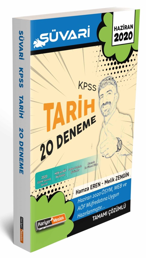 2020 KPSS Süvari Tarih Tamamı Çözümlü 20 Deneme Sınavı