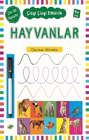 Hayvanlar 4 Yaş ve Üstü - Çizgi Çizgi Etkinlik