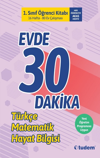 1.Sınıf Evde 30 Dakika Öğrenci Kitabı