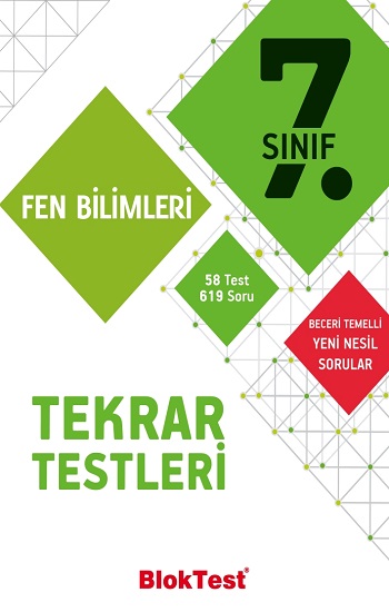 7.Sınıf Bloktest Fen Bilimleri Tekrar Testleri