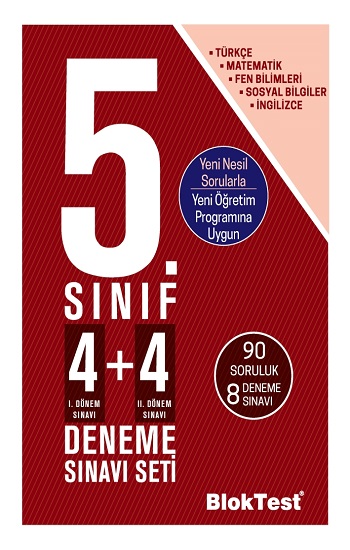 5.Sınıf Bloktest Deneme Sınavı Seti 4+4