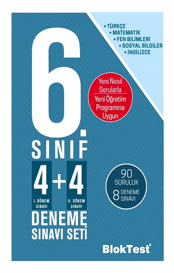 6.Sınıf Bloktest 4+4 Deneme Sınavı Seti