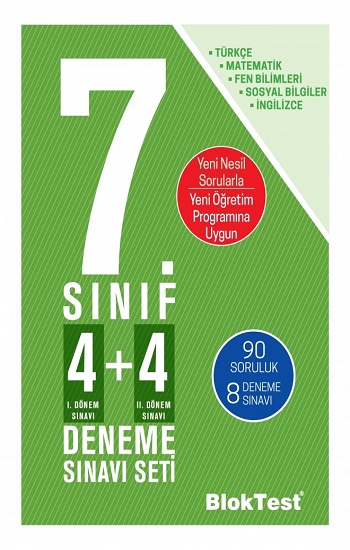 7. Sınıf Bloktest 4+4 Deneme Sınav Seti