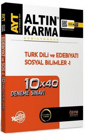 AYT Türk Dili ve Edebiyatı Sosyal Bilimler-1 10x40 Deneme Sınavı