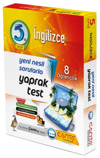 5.Sınıf İngilizce 8 Öğrencilik Kutu Yaprak Test