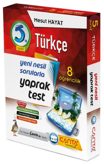 5.Sınıf Türkçe 8 Öğrencilik Kutu Yaprak Test