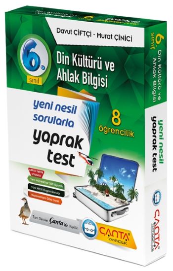 6.Sınıf Din Kültürü ve Ahlak Bilgisi 8 Öğrencilik Kutu Yaprak Test