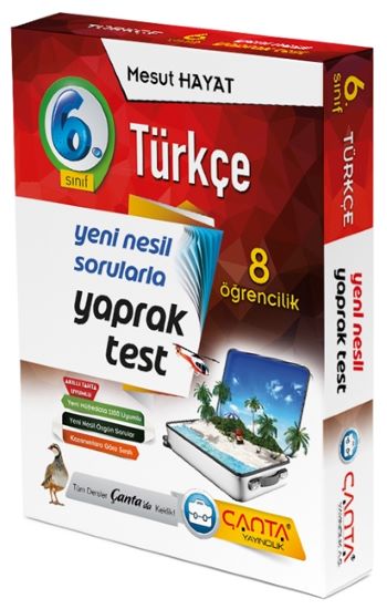 6.Sınıf Türkçe 8 Öğrencilik Kutu Yaprak Test