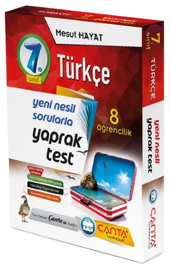 7.Sınıf Türkçe 8 Öğrencilik Kutu Yaprak Test