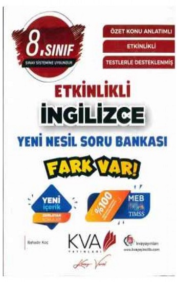 8. Sınıf İngilizce Etkinlikli Yeni Nesil Soru Bankası