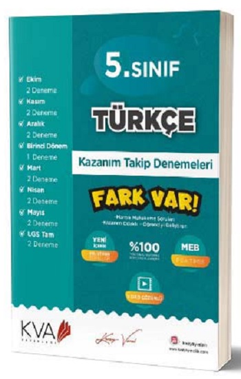 5. Sınıf Türkçe Fark Var Kazanım Takip Denemeleri