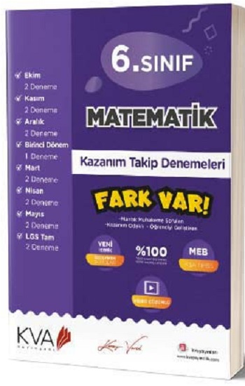 6. Sınıf Matematik Fark Var Kazanım Takip Denemeleri