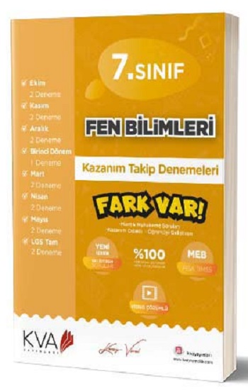 7. Sınıf Fen Bilimleri Fark Var Kazanım Takip Denemeleri