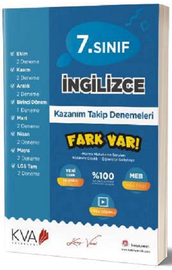 7. Sınıf İngilizce Fark Var Kazanım Takip Denemeleri