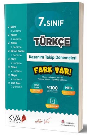 7. Sınıf Türkçe Fark Var Kazanım Takip Denemeleri