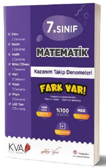 7. Sınıf Matematik Fark Var Kazanım Takip Denemeleri