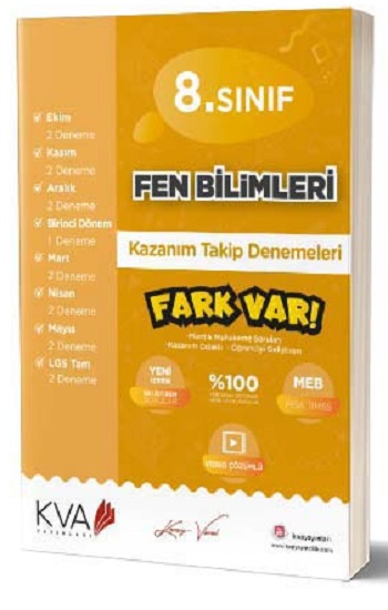 8. Sınıf Fen Bilimleri Fark Var Kazanım Takip Denemeleri