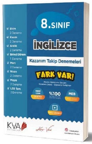 8. Sınıf İngilizce Fark Var Kazanım Takip Denemeleri