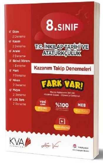 8. Sınıf T.C. İnkılap Tarihi ve Atatürkçülük Kazanım Takip Denemeleri