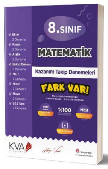 8. Sınıf Matematik Fark Var Kazanım Takip Denemeleri