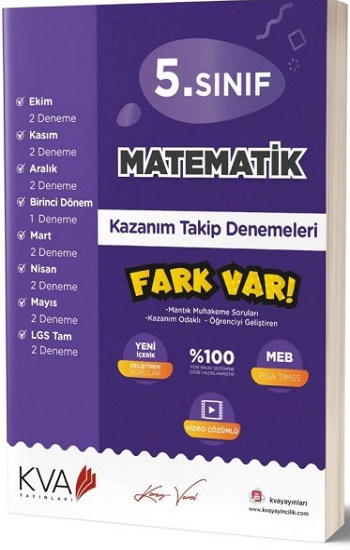 5. Sınıf Matematik Fark Var Kazanım Takip Denemeleri